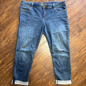Kut from the Kloth Catherine Mid-Rise Boyfriend Straight Leg Size 16